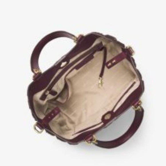 Michael Kors Brooklyn Suede Shoulder Bag Plum - Picture 2 of 11